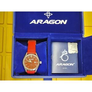 Aragon Red Orange Aventurine Sandstone Dial Watch RARE Limited 100pc Seiko NH35